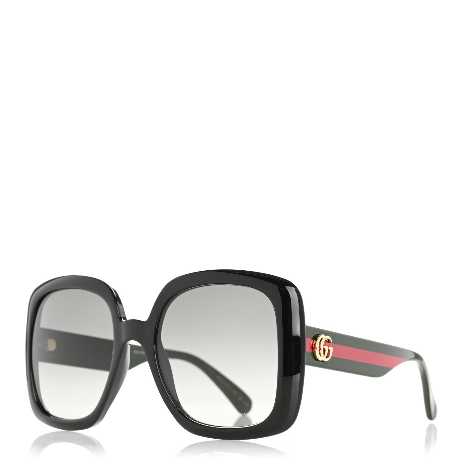 Gucci Acetate Square GG Web Sunglasses GG0713S Black 1 of 9