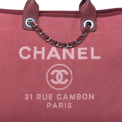 Chanel Canvas Medium Deauville Tote Red 10 of 12