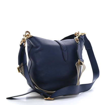 Gucci Soft Grained Calfskin Small Jackie Bucket Bag Classic Blue Marine 2 of 4
