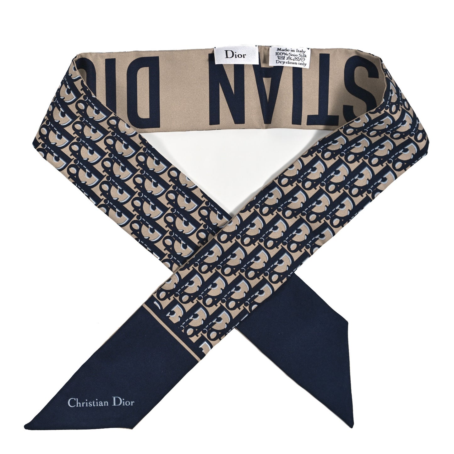 Silk Oblique Mitzah Scarf Blue