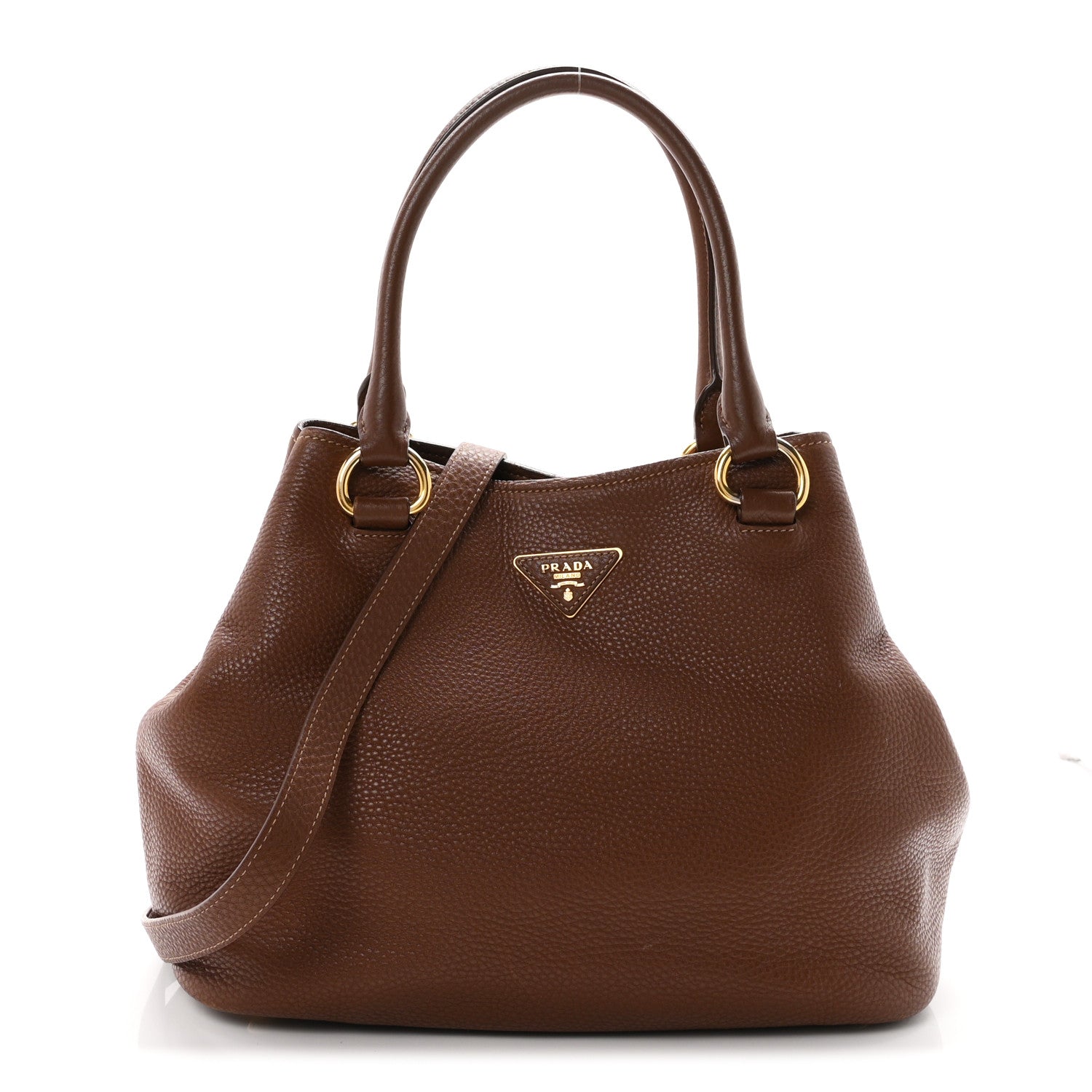Prada Vitello Daino Tote Palissandro 1 of 11