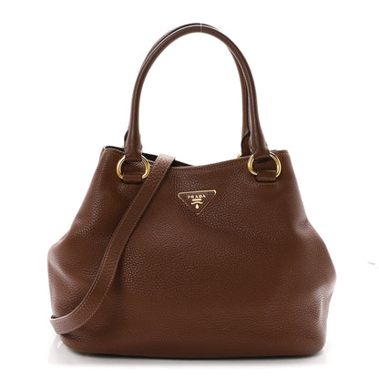 Prada Vitello Daino Tote Palissandro 1 of 11