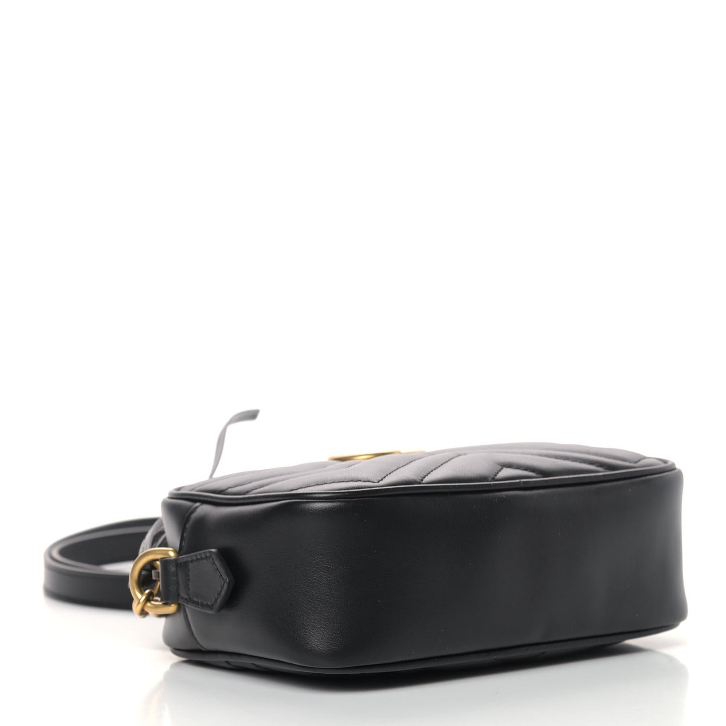 Calfskin Matelasse Mini GG Marmont Chain Shoulder Bag Black