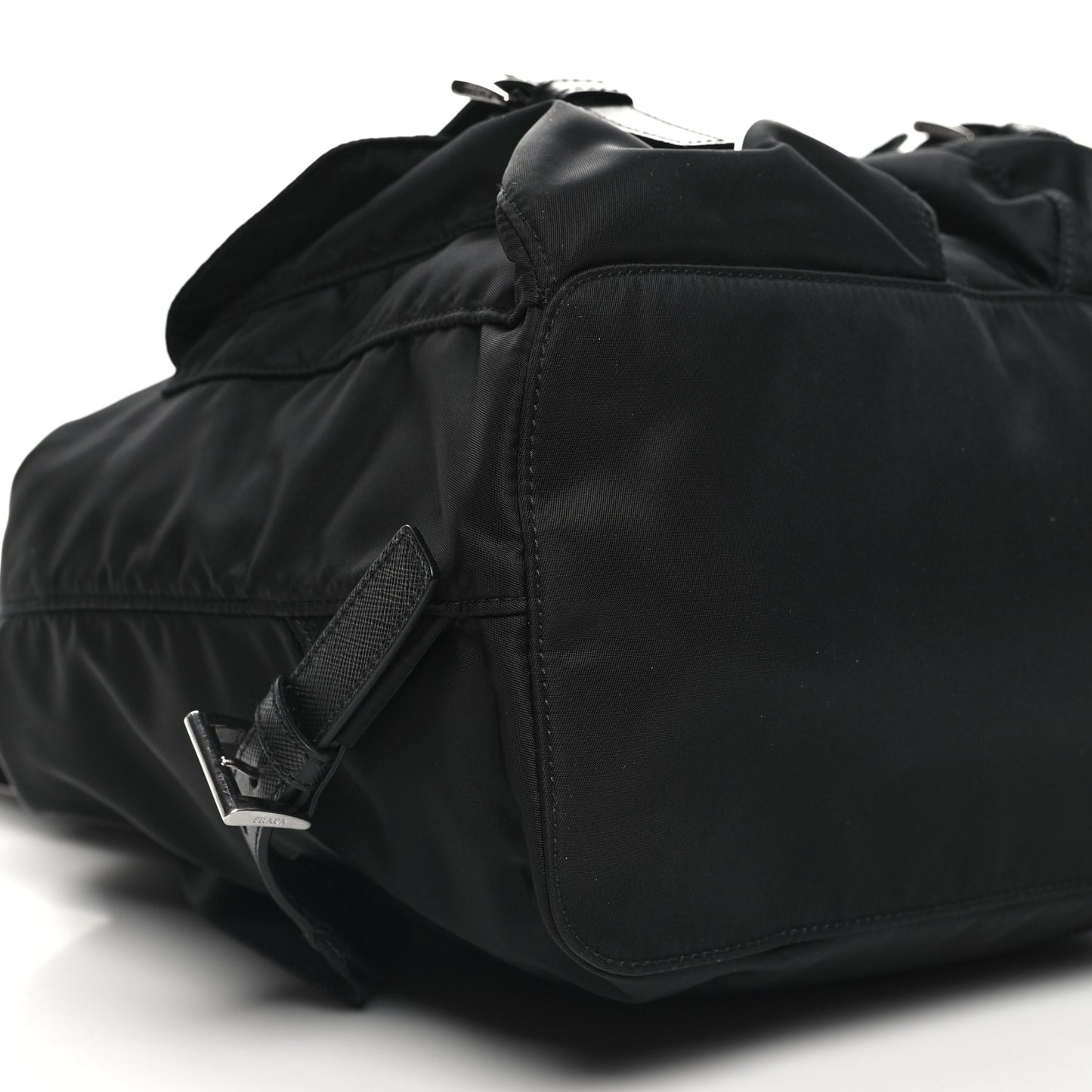 Re-Nylon Saffiano Medium Backpack Black