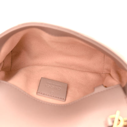 Gucci Calfskin Matelasse Super Mini GG Marmont Shoulder Bag Porcelain Rose 5 of 12