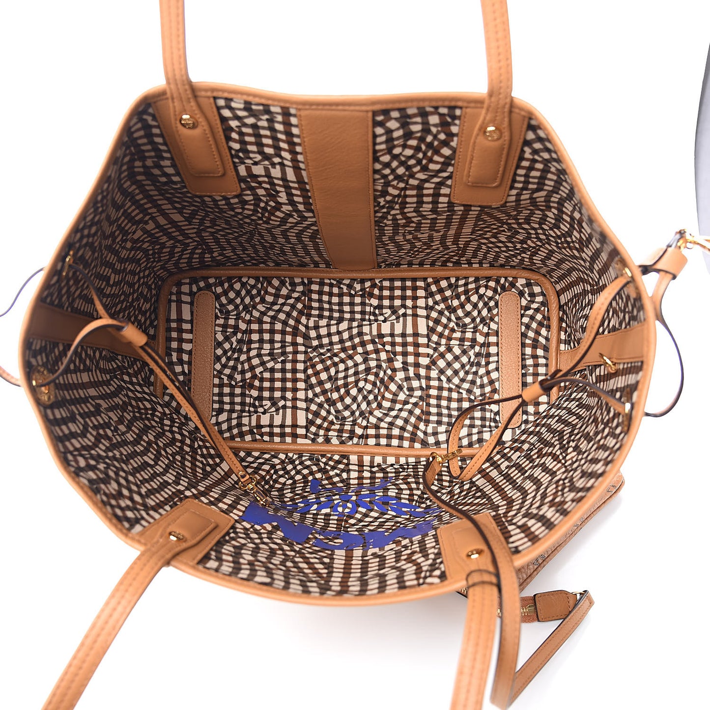 Visetos Medium Liz Reversible Shopper Tote Cognac