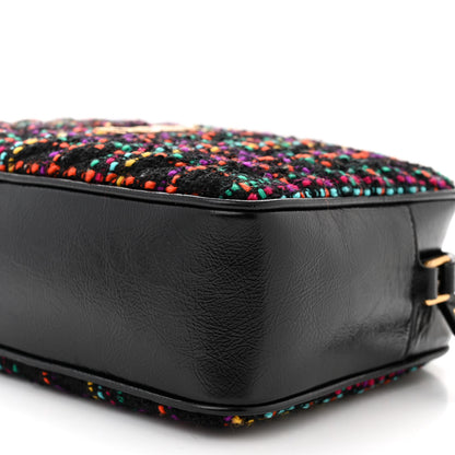 Saint Laurent Tweed Calfskin Monogram Lou Camera Bag Black 10 of 11