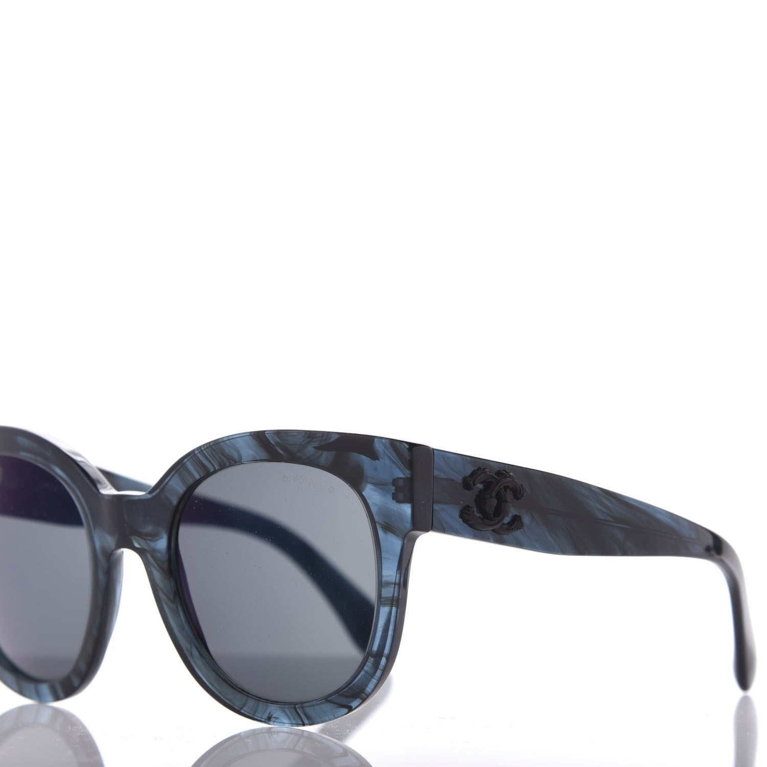 Chanel Acetate Butterfly Signature CC Sunglasses 5358 Dark Blue 7 of 8