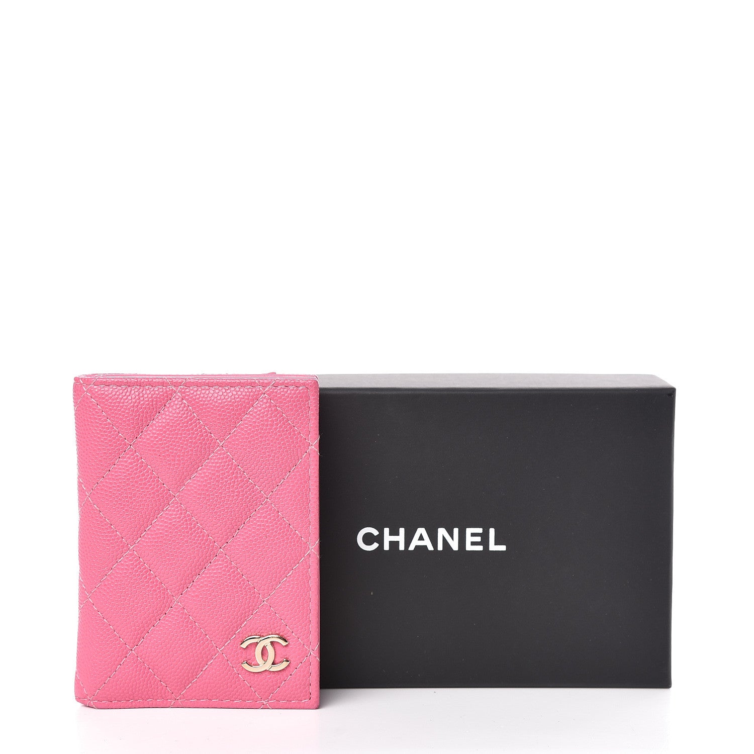 Chanel Caviar Quilted Card Holder Wallet Pink 7 of 7