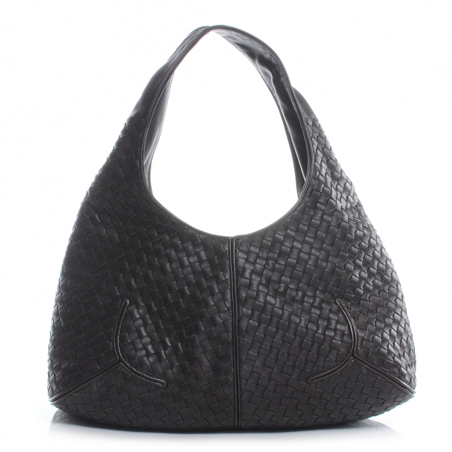 Nappa Intrecciato Ball Hobo Ebano