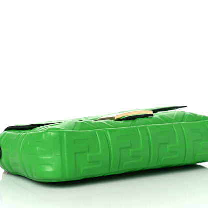 Fendi Nappa FF 1974 Embossed Baguette Tomatillo 6 of 10