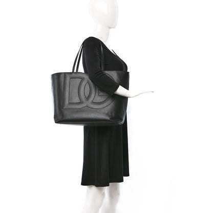 Dolce & Gabbana Calfskin DG Logo Shopper Tote Black 2 of 8