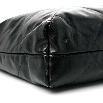 Chanel Shiny Calfskin Quilted Large Chanel 22 Black 9 of 11