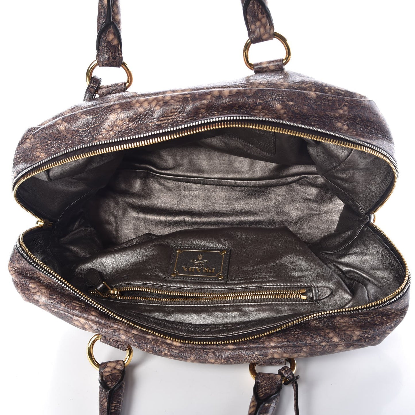 Cervo Lux Print Lace Bauletto Bag Blond