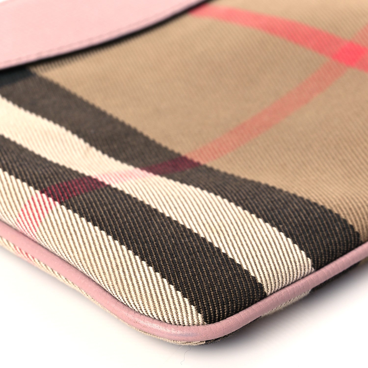 Burberry House Check Derby Peyton Crossbody Clutch Bag Pale Orchid 9 of 10