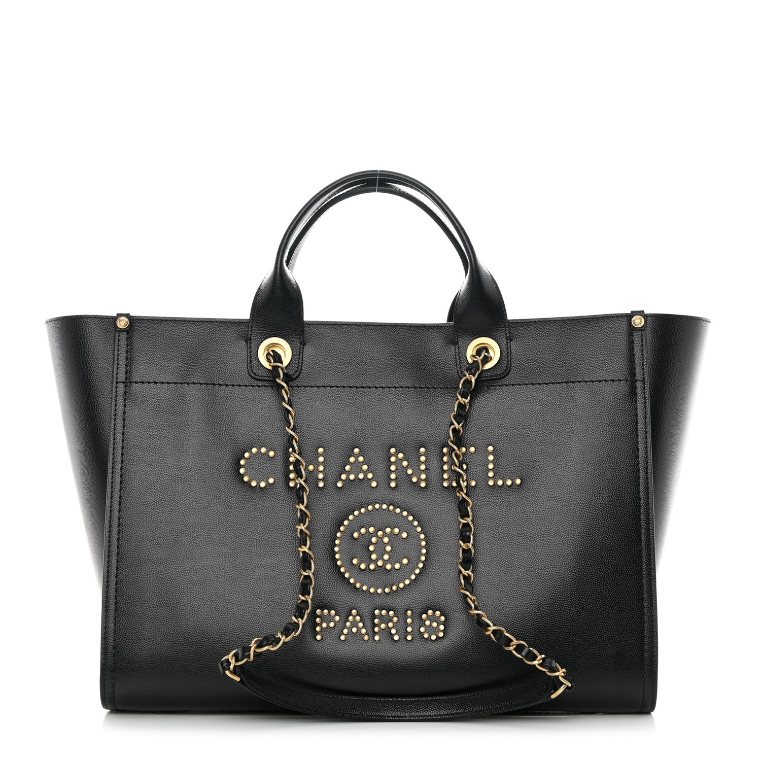 Chanel Caviar Medium Studded Deauville Tote Black 1 of 13