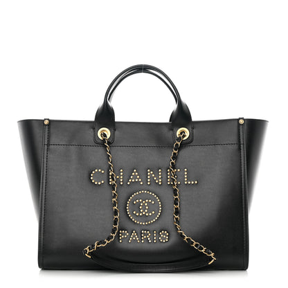 Chanel Caviar Medium Studded Deauville Tote Black 1 of 13