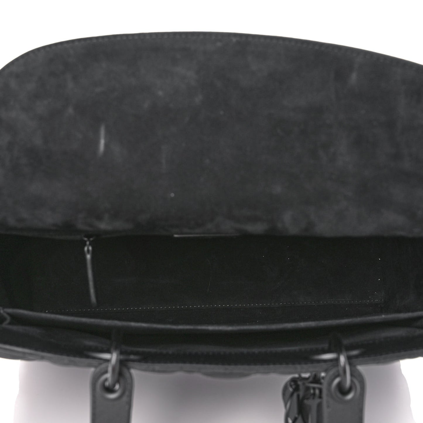 Ultra Matte Calfskin Cannage Large Lady Dior Black