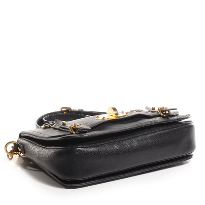 Miu Miu Cervo Pattina Sling Satchel Nero Black 4 of 9