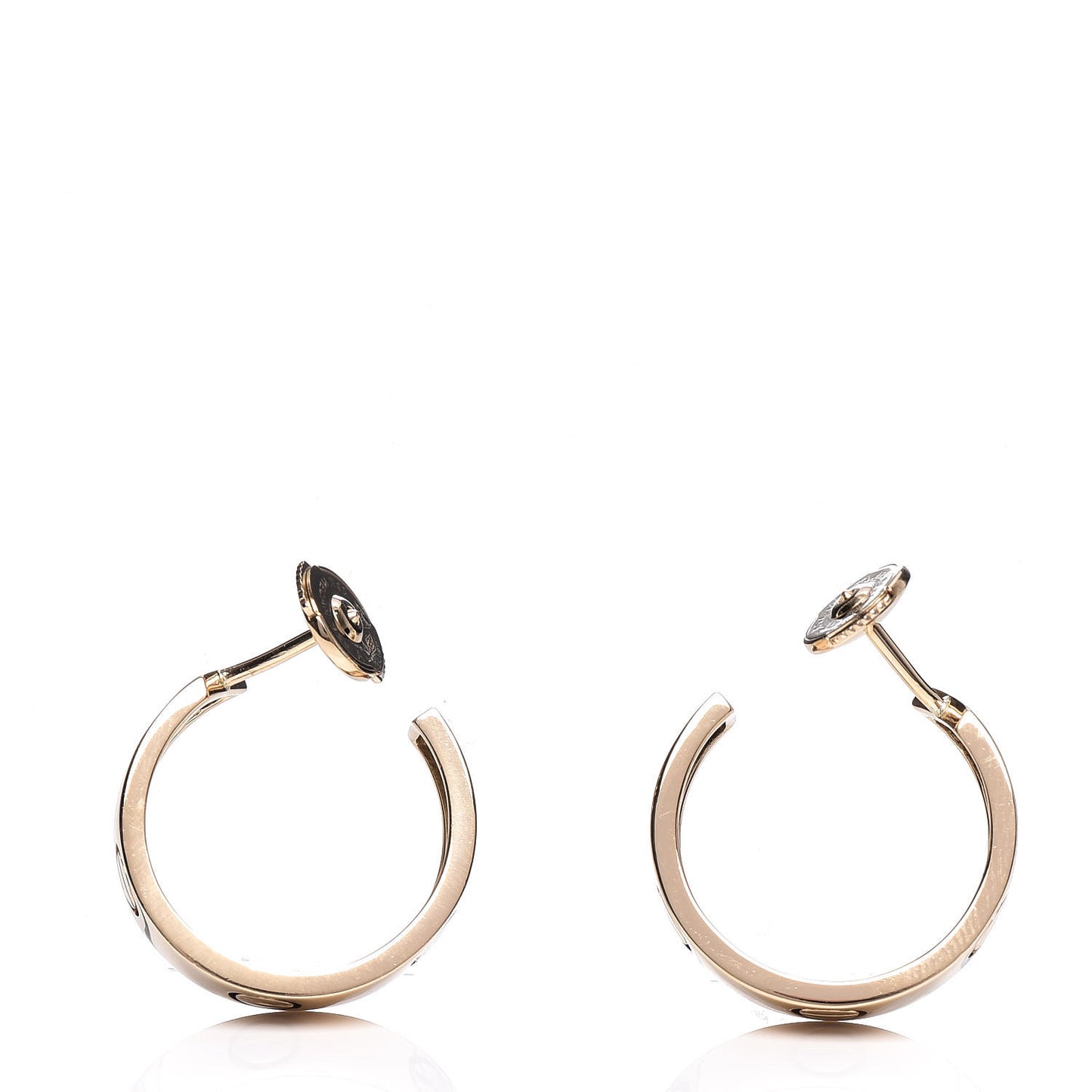 18K Yellow Gold 5.5mm LOVE Hoop Earrings