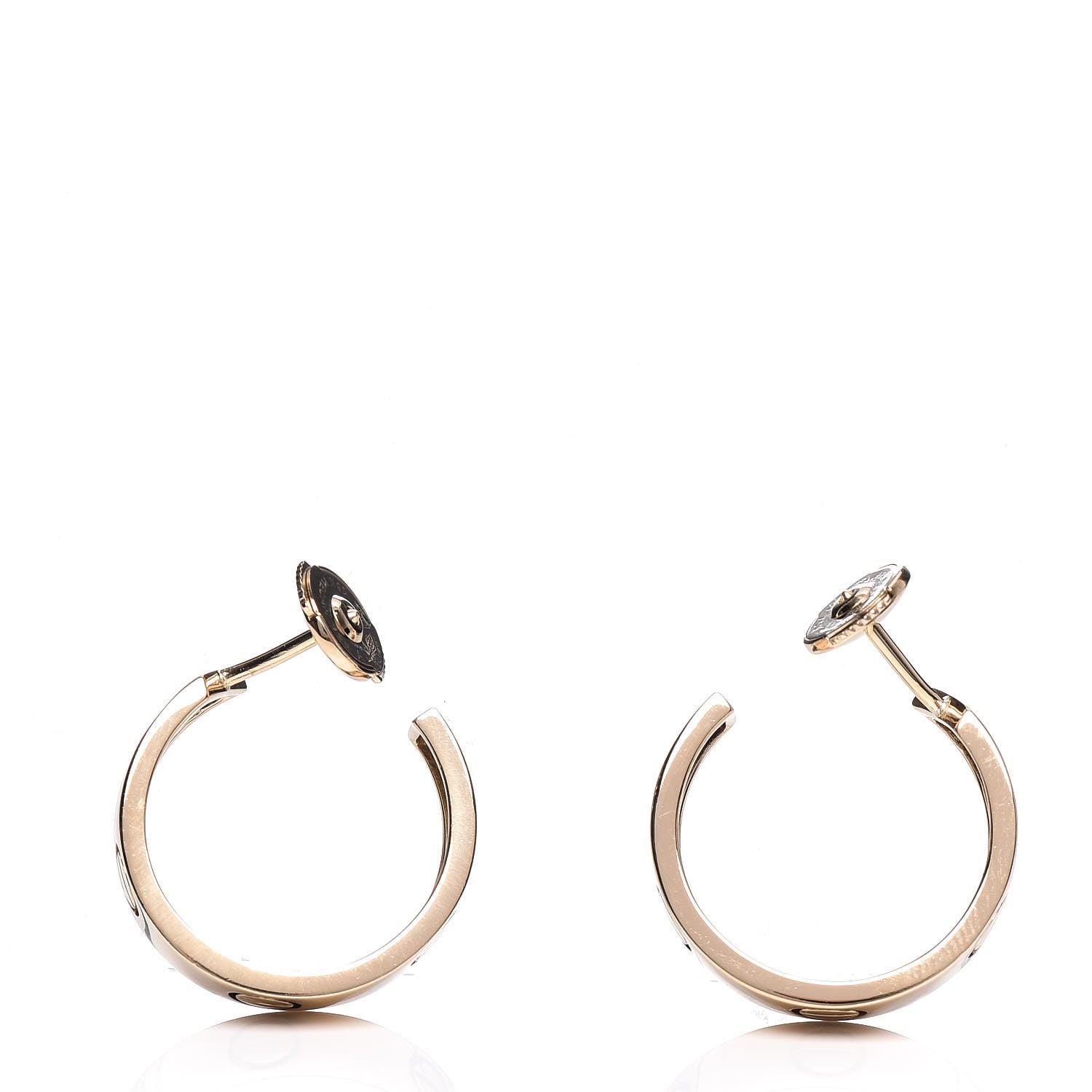 Cartier 18K Yellow Gold 5.5mm LOVE Hoop Earrings 3 of 9