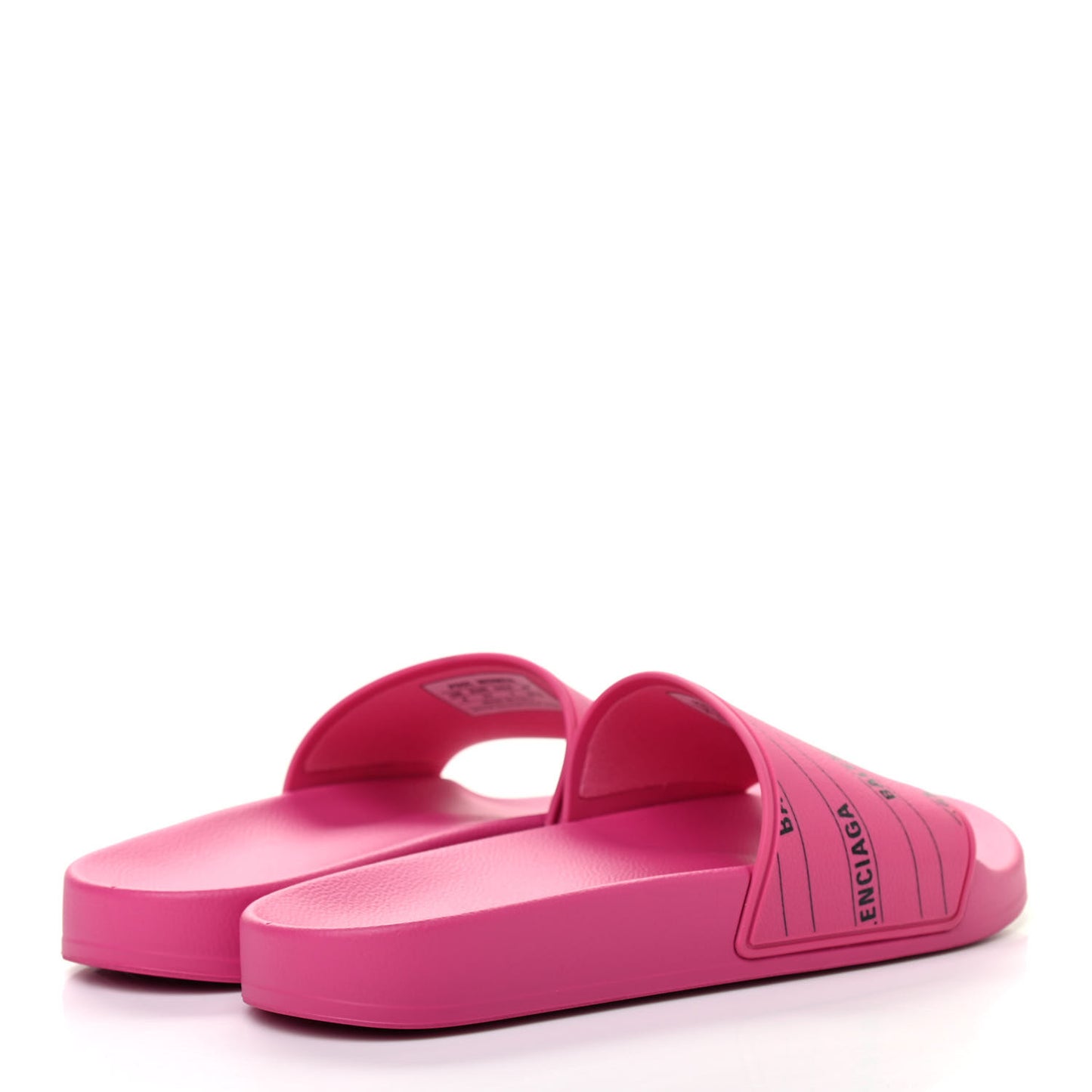 Rubber Allover Logo Womens Pool Slide Sandals 37 Pink Black