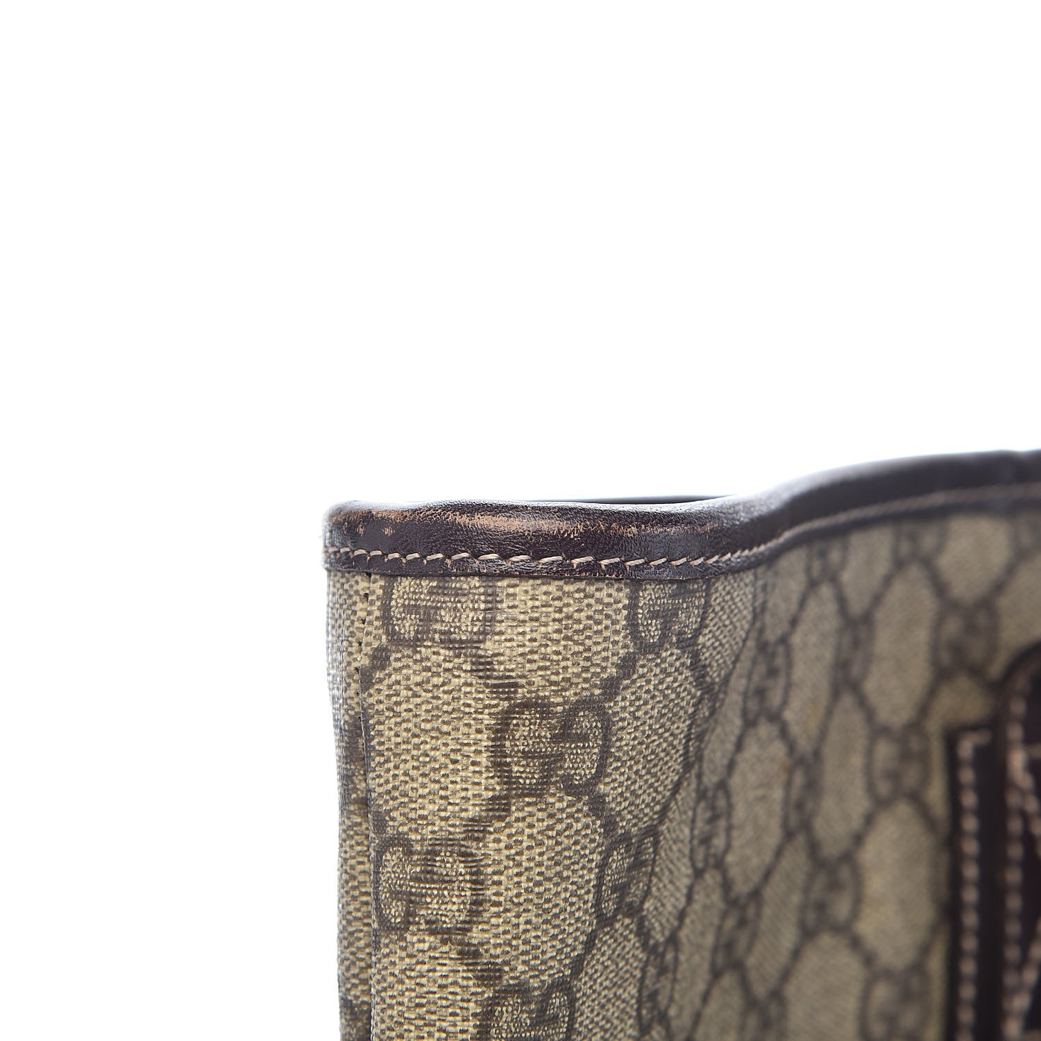 Gucci GG Supreme Monogram Medium Zippered Shopping Tote Dark Brown 8 of 21