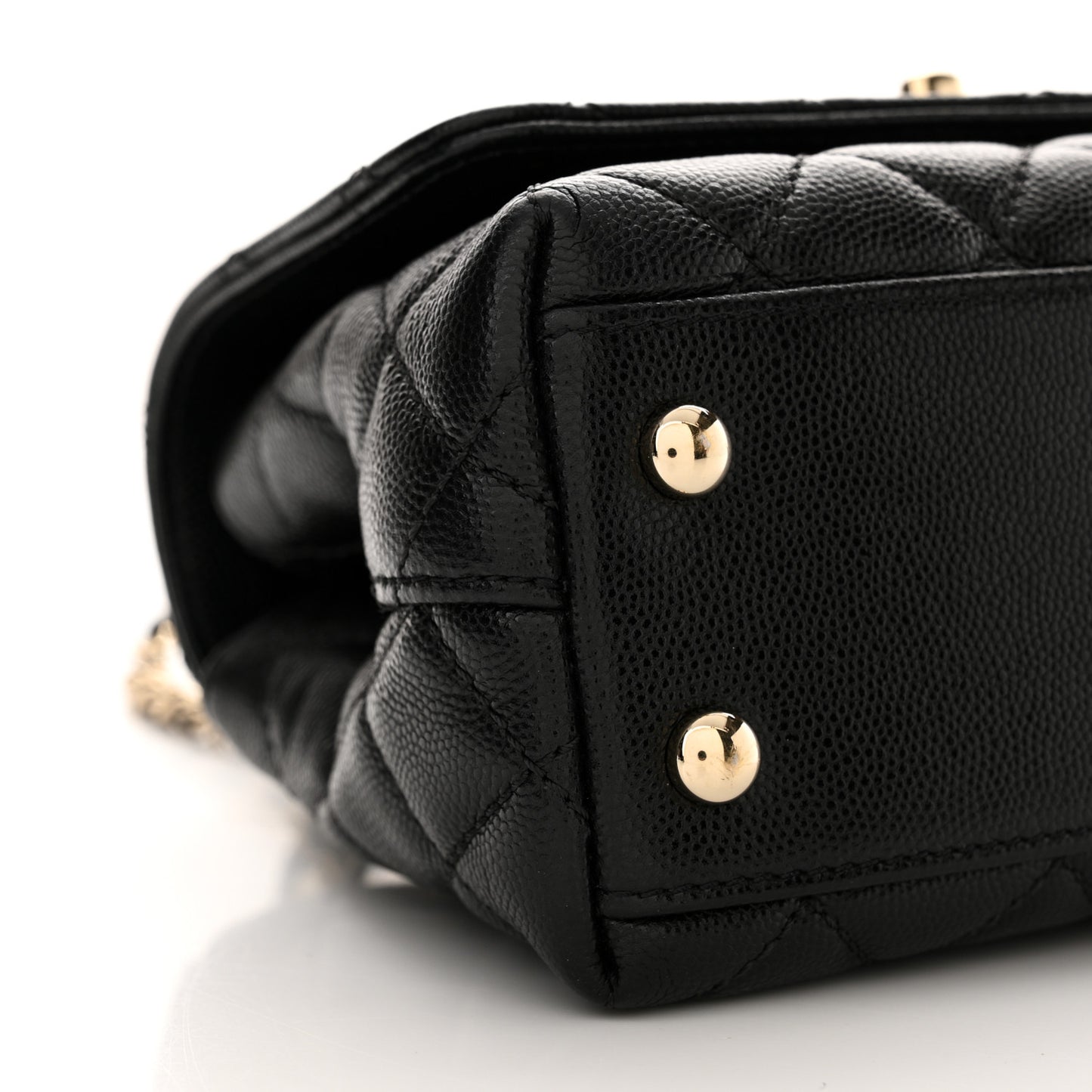 Caviar Quilted Extra Mini Coco Handle Flap Black