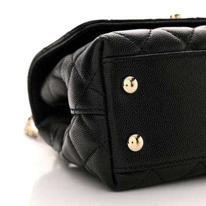 Chanel Caviar Quilted Extra Mini Coco Handle Flap Black 9 of 10