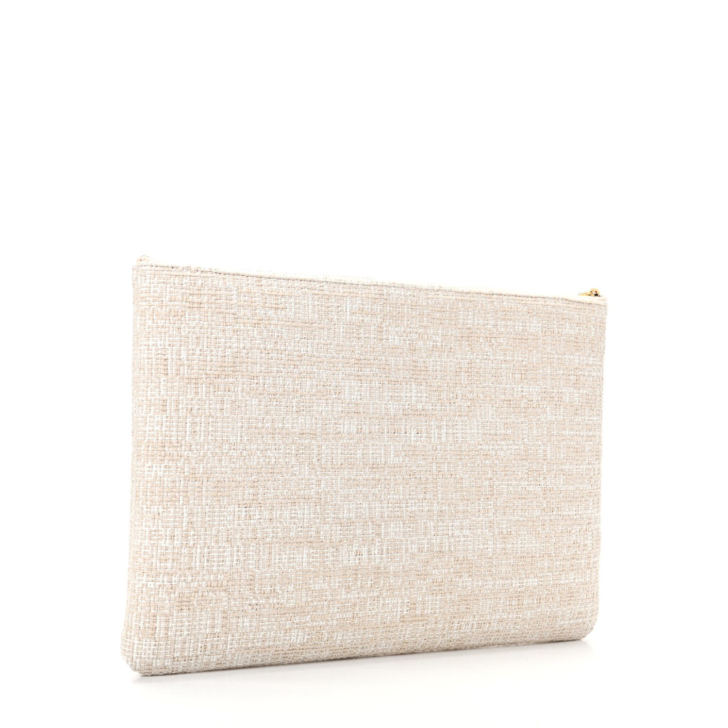 Chanel Canvas Medium Deauville Cosmetic Pouch Light Beige 3 of 8