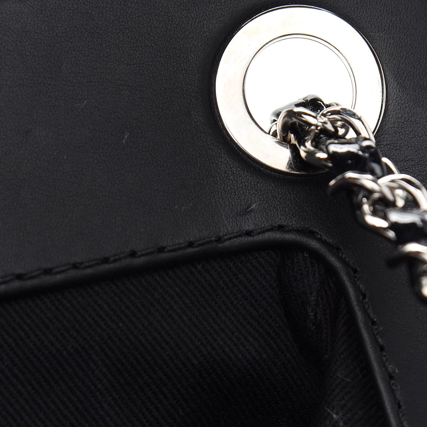 Patent Quilted Timeless CC Shopping Tote Black