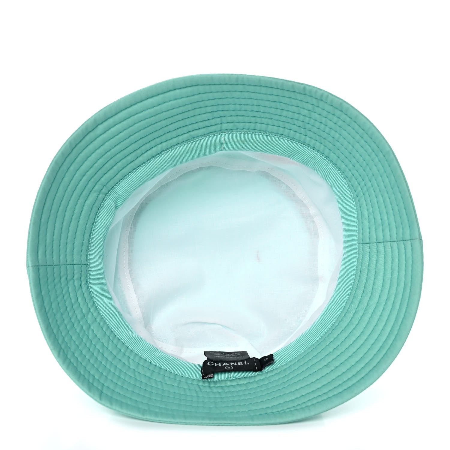 Chanel Cotton CC Cloche Bucket Hat S Turquoise Fuchsia 6 of 8