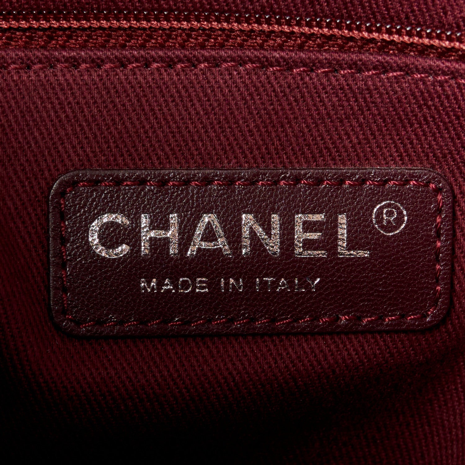 Chanel Shiny Lambskin Quilted Large Burgundy Rocks Flap Light Grey 8 of 12