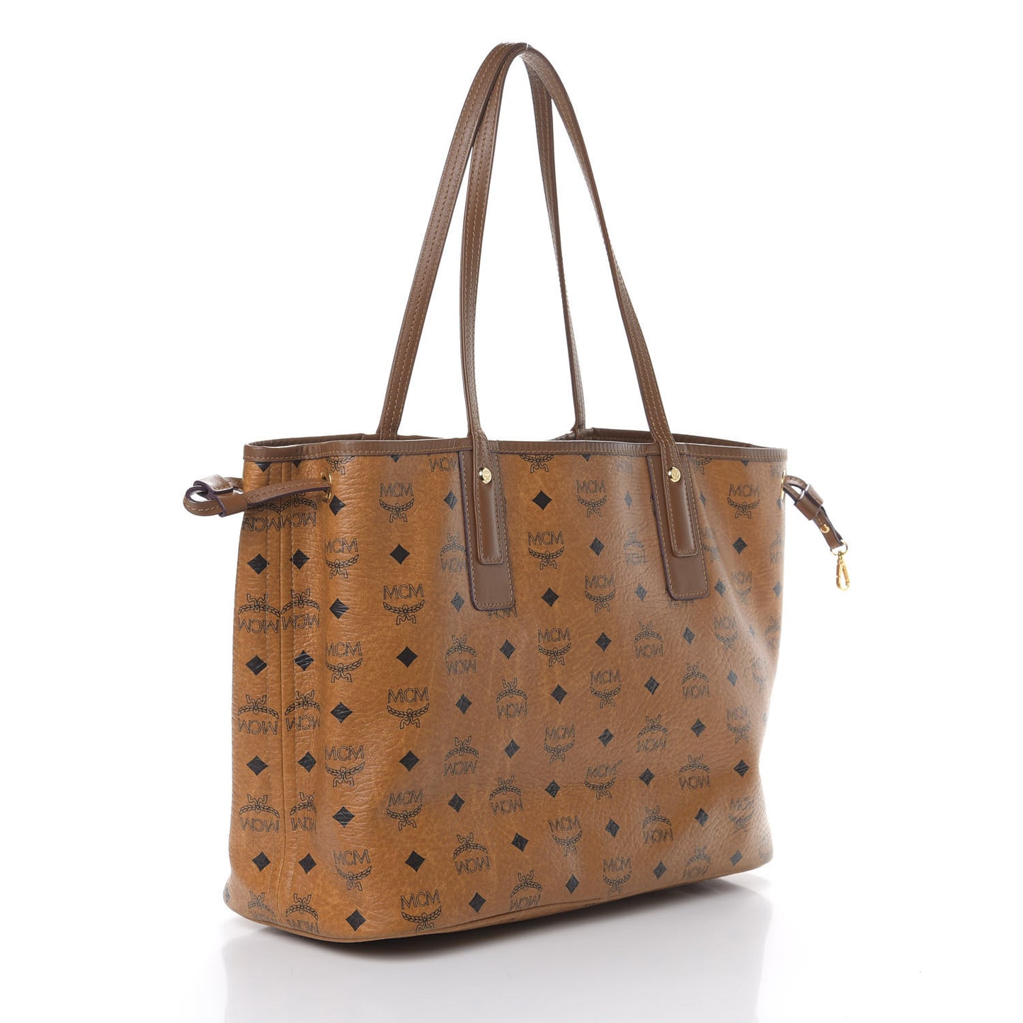 Visetos Medium Liz Reversible Shopper Tote Cognac