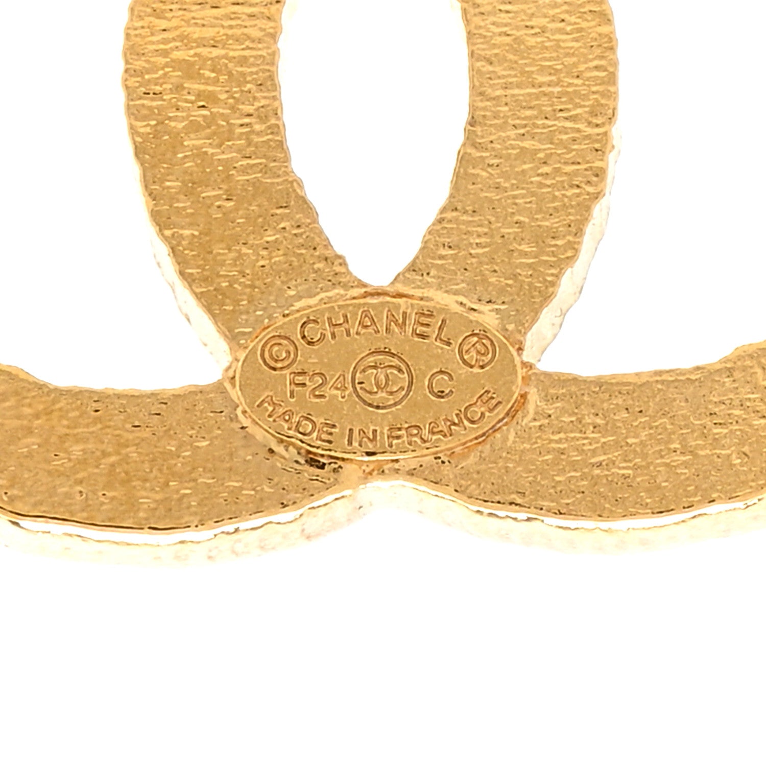 Chanel Enamel CC Earrings Pink Gold 4 of 4