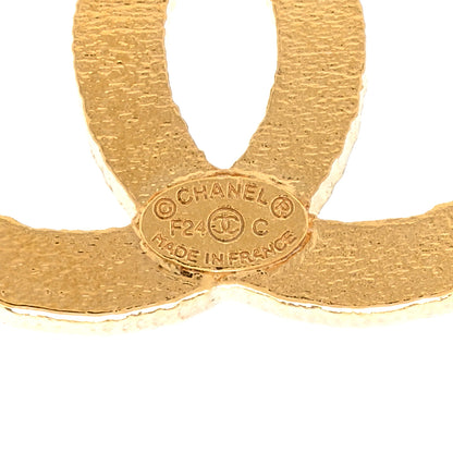 Chanel Enamel CC Earrings Pink Gold 4 of 4