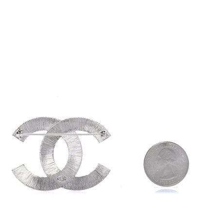 Chanel Baguette Crystal CC Brooch Silver 2 of 4