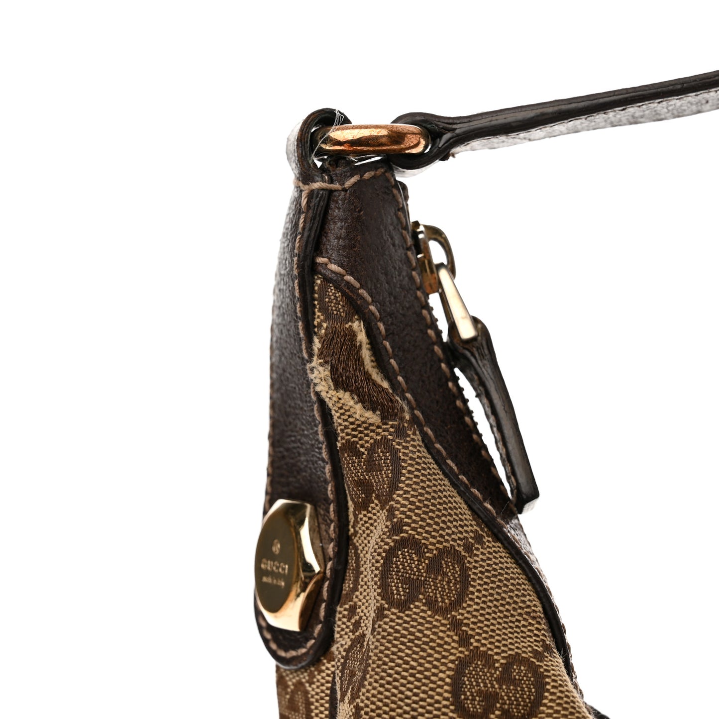 GG Monogram Medium Charmy Hobo Dark Brown