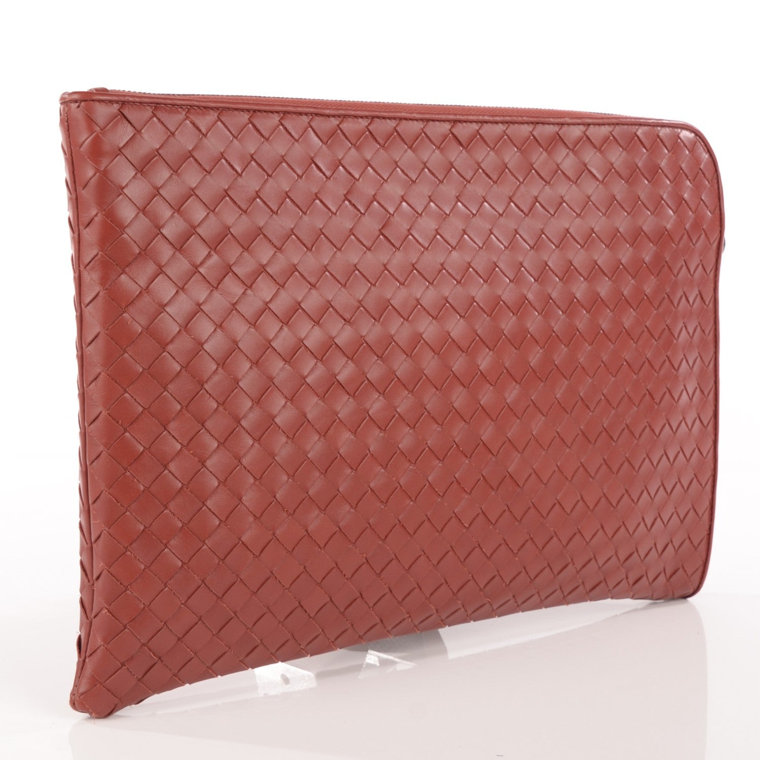 Bottega Veneta Intrecciato VN Portfolio Case Burnt Red 3 of 8