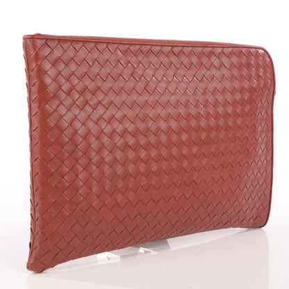 Bottega Veneta Intrecciato VN Portfolio Case Burnt Red 3 of 8