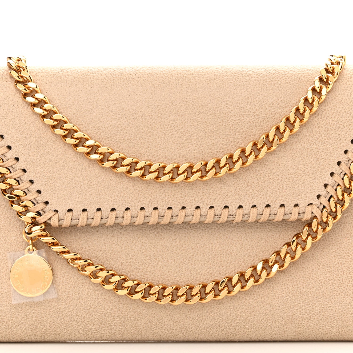 Stella McCartney Shaggy Deer Mini Falabella Crossbody Bag Beige 7 of 9