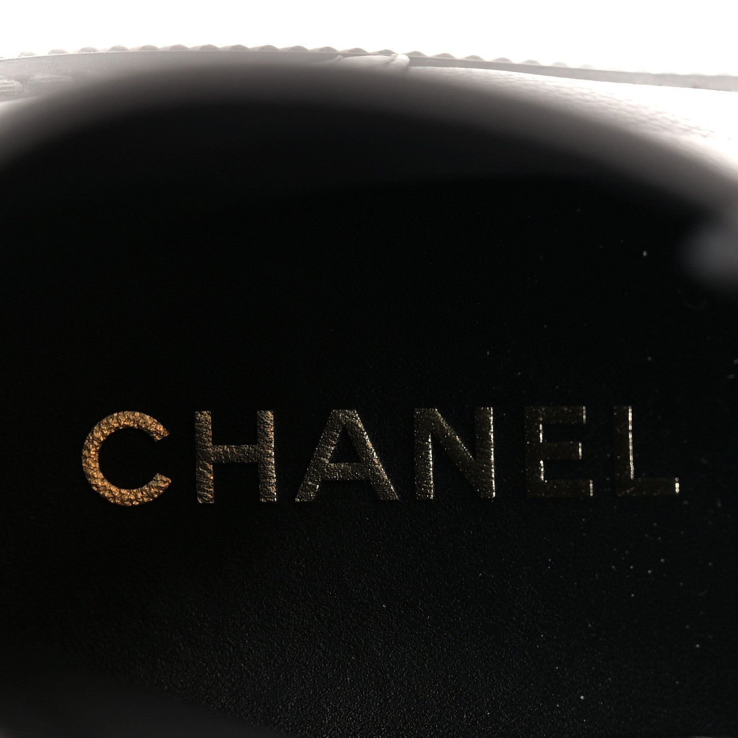 Chanel Grained Calfskin Shiny Calfskin CC Lace Up Combat Boots 41 Gray Black 9 of 11