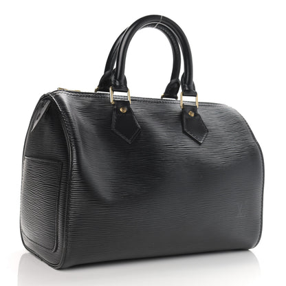 Louis Vuitton Epi Speedy 25 Black 4 of 13