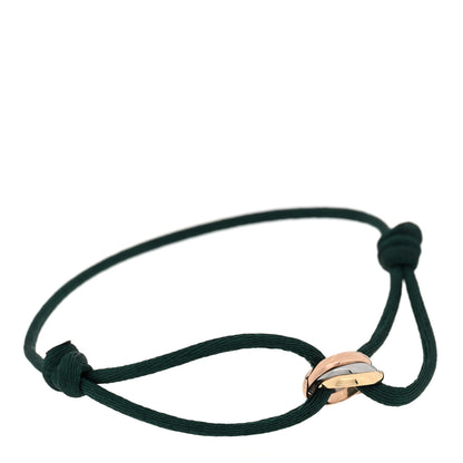 Cartier 18K Pink Yellow White Gold Trinity Adjustable Cord Bracelet Green 1 of 3