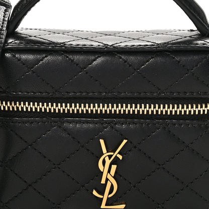 Saint Laurent Lambskin Quilted Micro Gaby Vanity Case Black 8 of 10