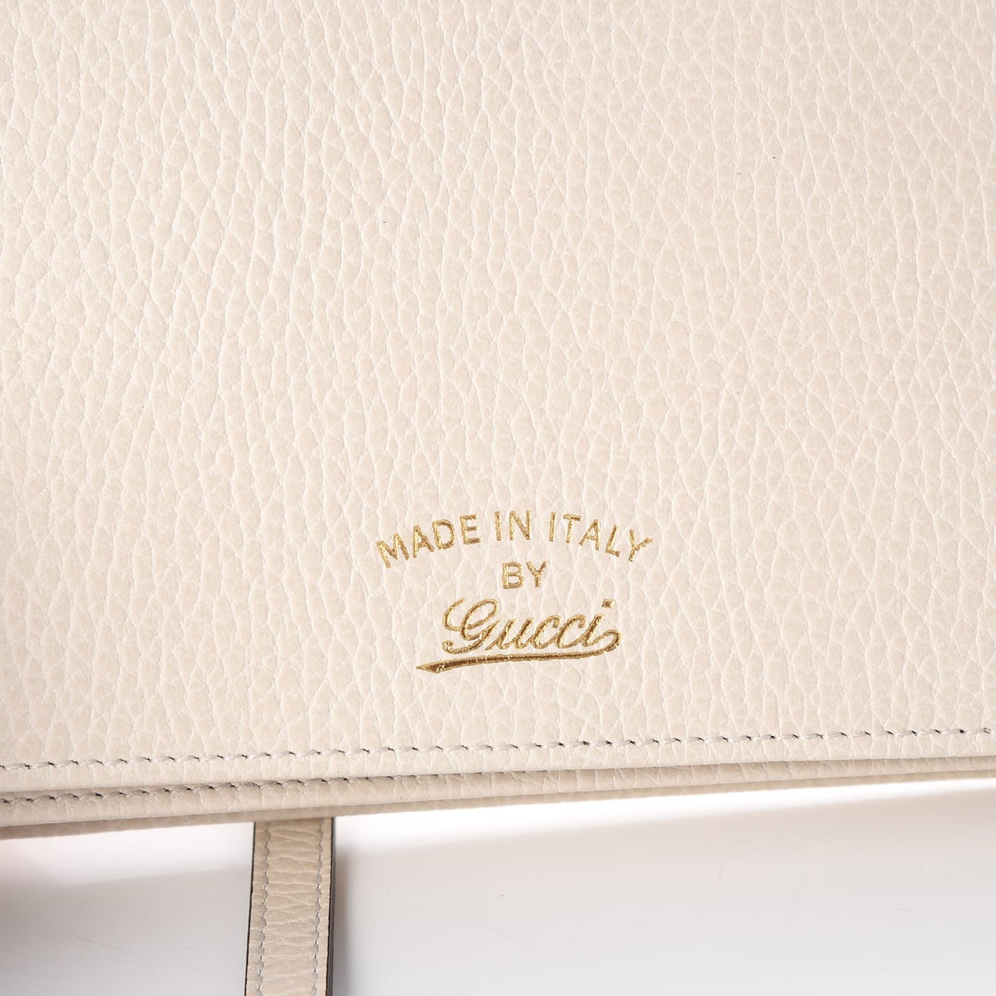 Dollar Calfskin Mini Swing Wallet Bag Mystic White