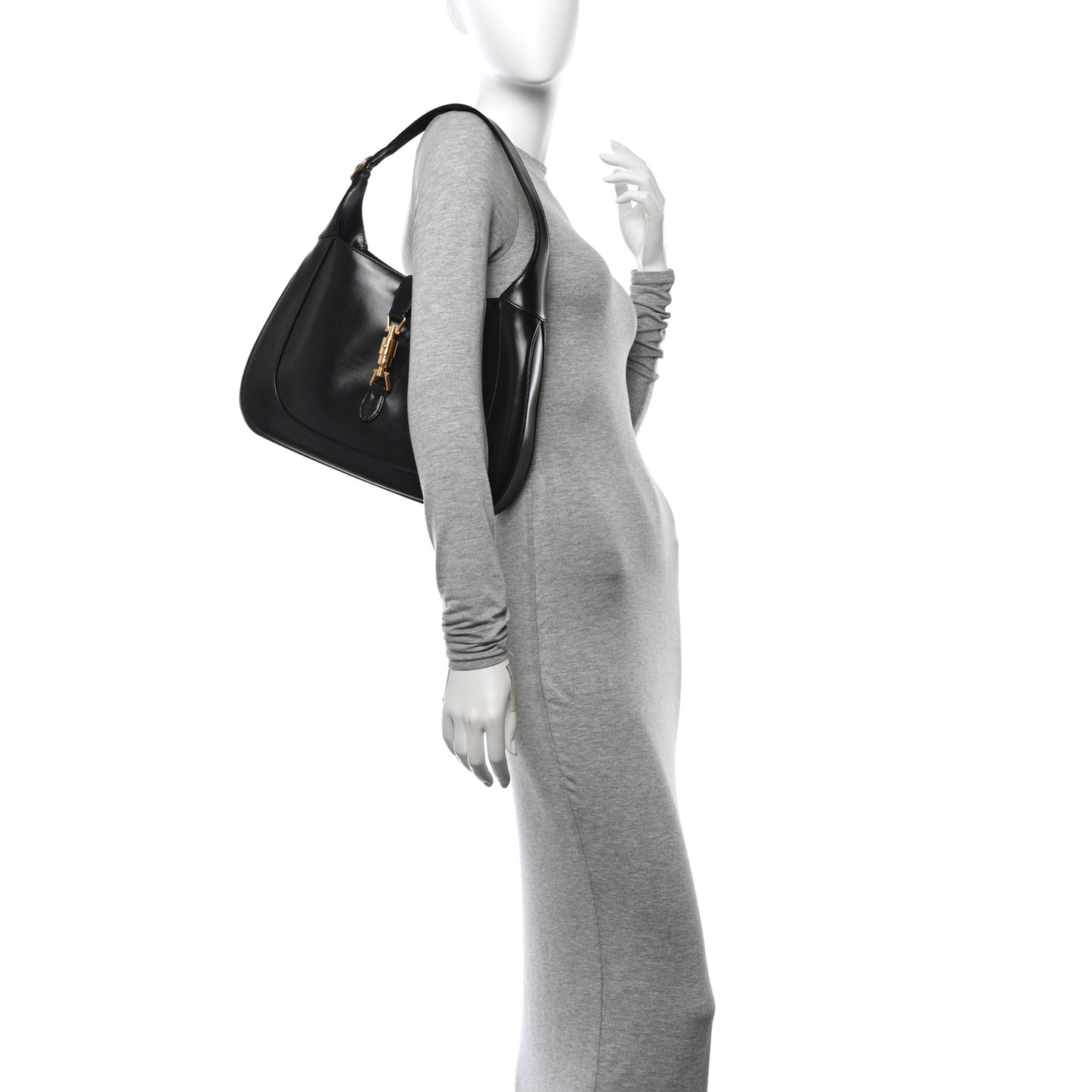 Boarded Dyana Lux Calfskin Medium Jackie 1961 Hobo Black