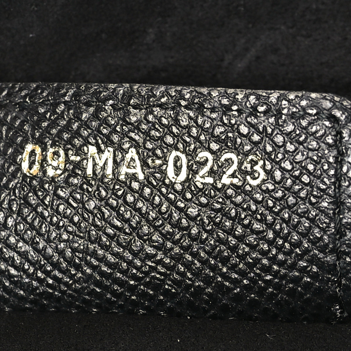 Grained Calfskin Saddle Bag With Strap Black