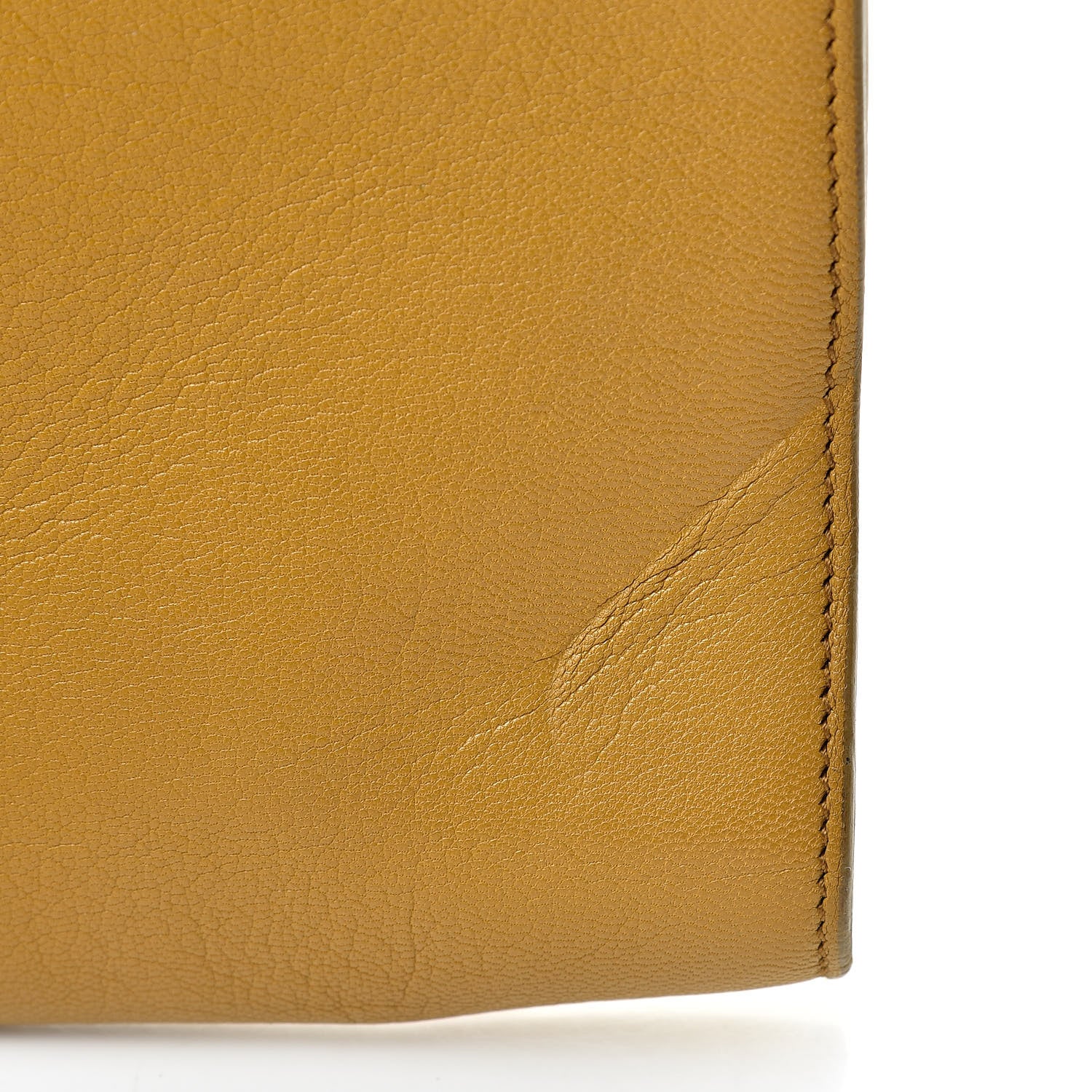 Saint Laurent Goatskin Large Belle de Jour Clutch Saffron 14 of 15