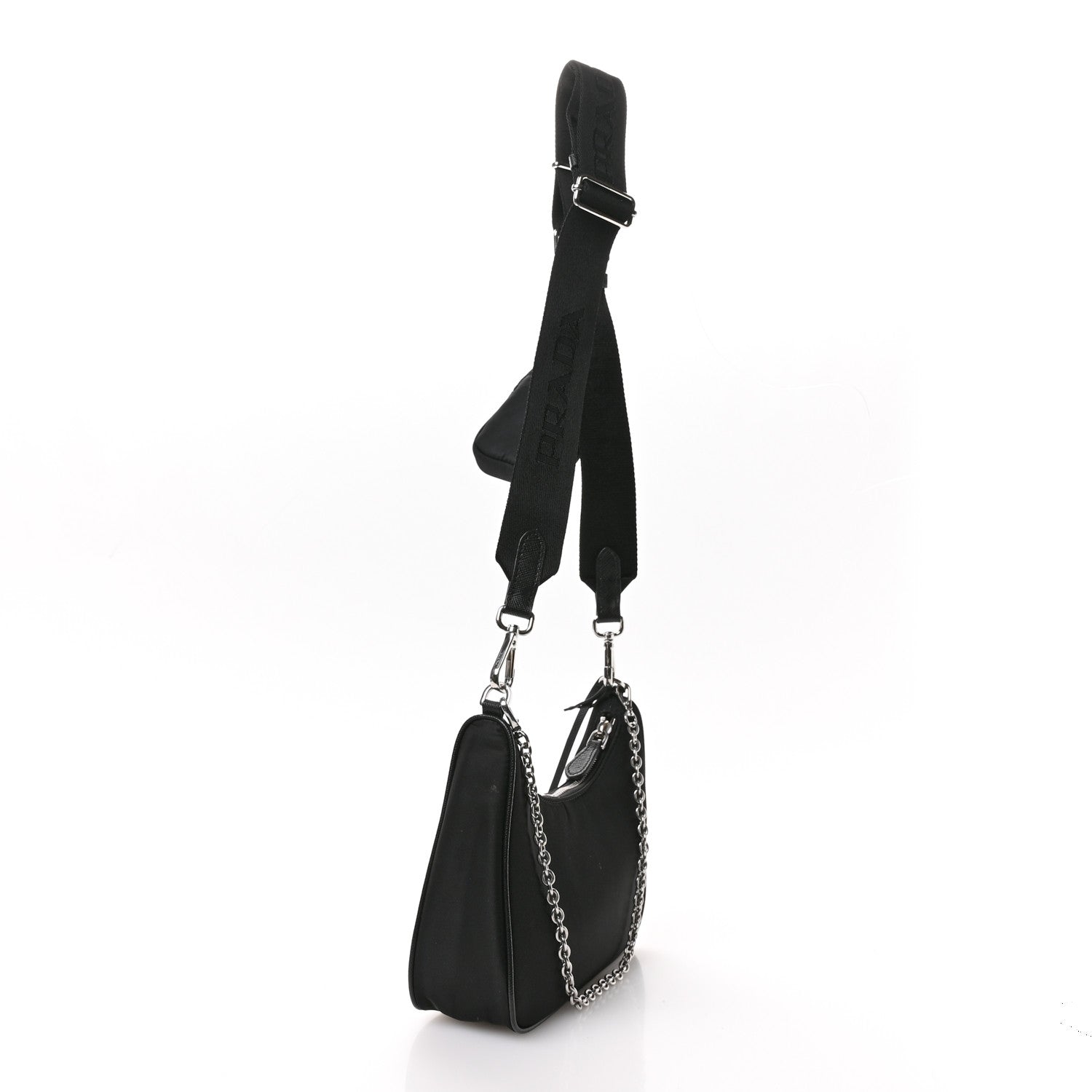 Prada Nylon Re-Edition 2005 Shoulder Bag Black 3 of 11